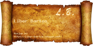 Liber Bartos névjegykártya
